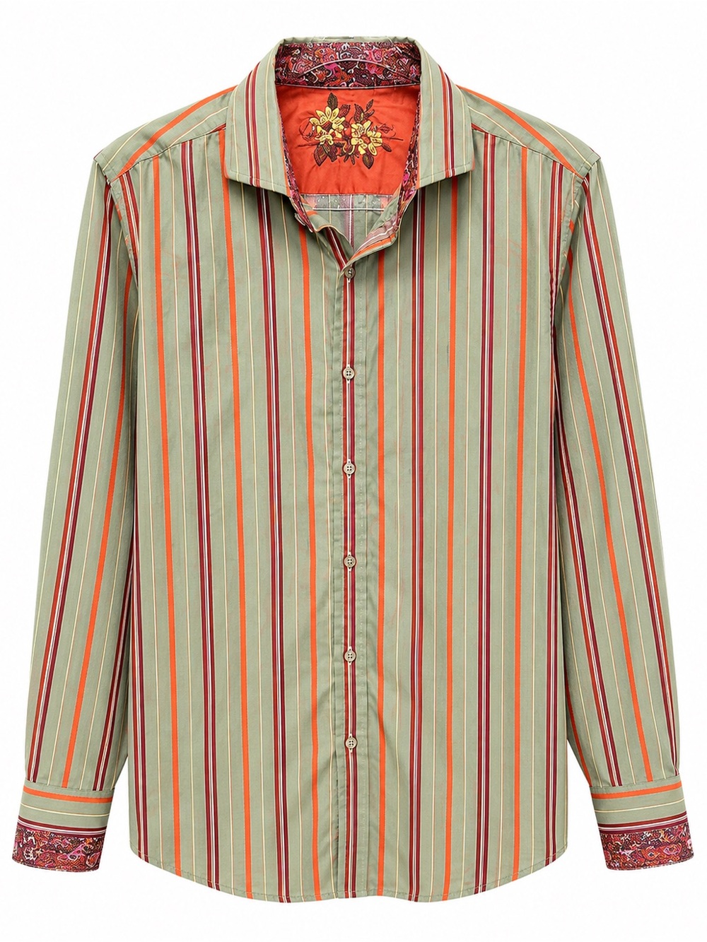 Robert Graham striped long-sleeve button-up shirt size Large